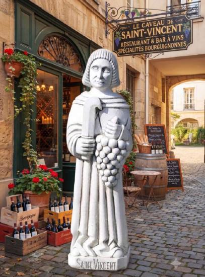 Saint Vincent Figur mit Wein