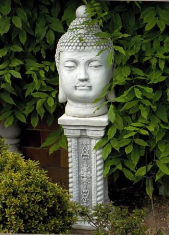 Buddha Büste mit Sockel
