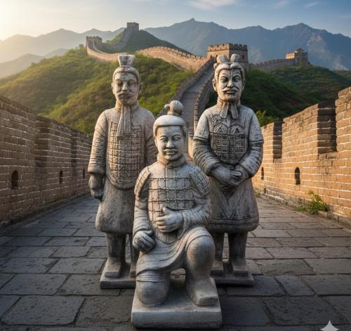 China Krieger Xian Soldaten Steinfiguren