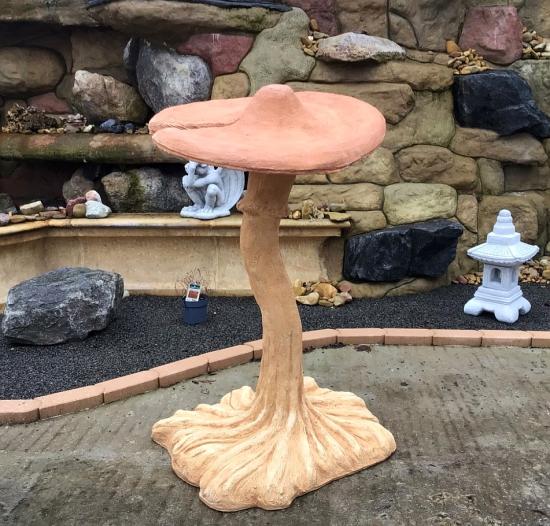 Steinfigur XXL Pilz Gartenfigur Steinguss H. 119 cm Gartendekoration Frostsicher