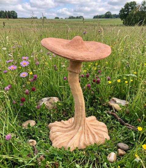 Riesen Steinfigur XXL Gartenpilze Gartenfigur Steinguss 119 cm Gartendekoration Frostsicher 134kg