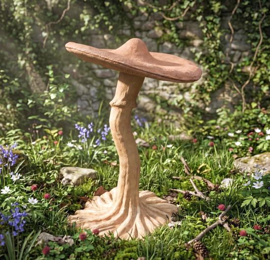 Riesen Steinfigur XXL Gartenpilze Gartenfigur Steinguss 119 cm Gartendekoration Frostsicher 134kg