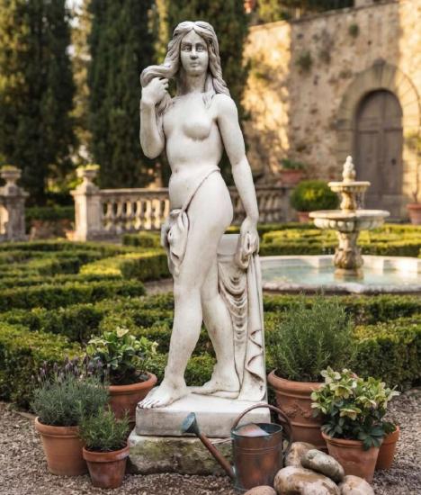 Garten Skulptur der exotischen Nachttänzerin Mata Hari Steinfigur 125cm