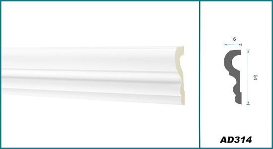 Polyurethan flache Leiste für Decke und Wand