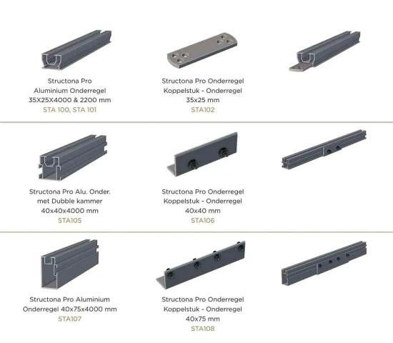 Aluminium Profile | Unterkonstuktion für Balkon und Terrassendielen