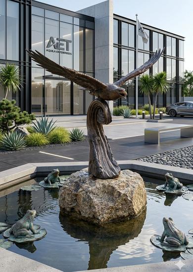 Bronzeadler Figur Garten Skulptur