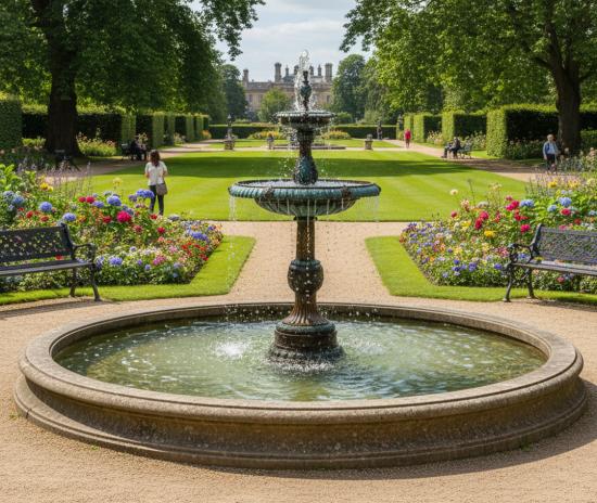 Bronze garten Brunnen