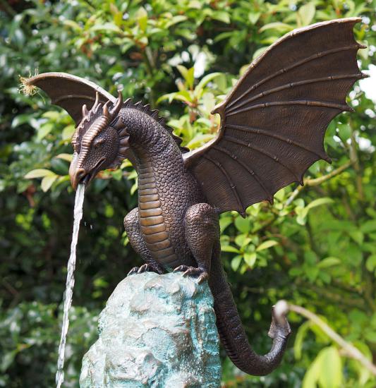 Bronze Drachen Wasserspeier Figur