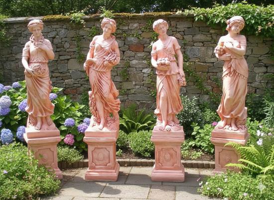 Frühling Sommer Herbst Winter Frauen Steinfiguren