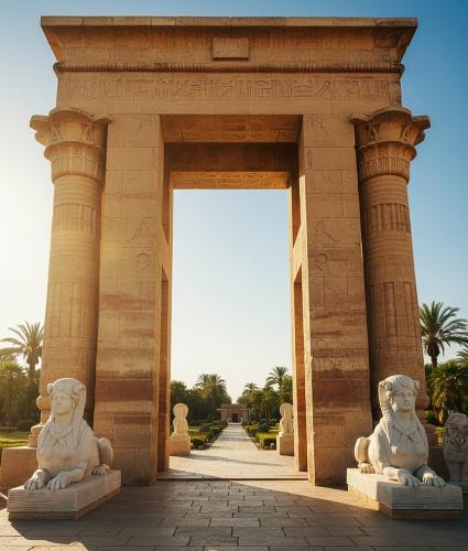 Ägyptische Shpinx Figuren