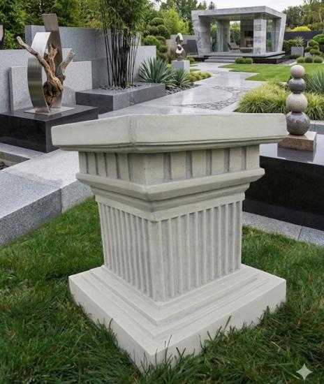 Figurensockel aus Steinguss für Garten und Parkanlagen