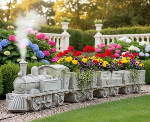 garten lokomotive bepflanzbar Zug