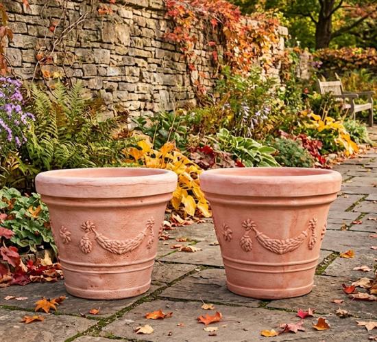 Pflanztopf aus Steinguss – frostfest & massiv für Garten 32cm 22kg