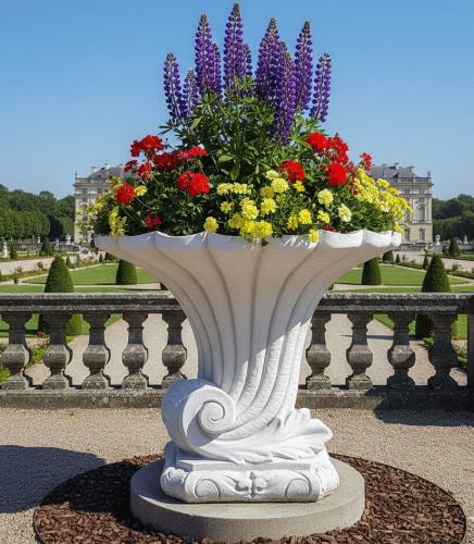 Kelchvase Füllhorn Blumenhorn Ziervase Parkvasen