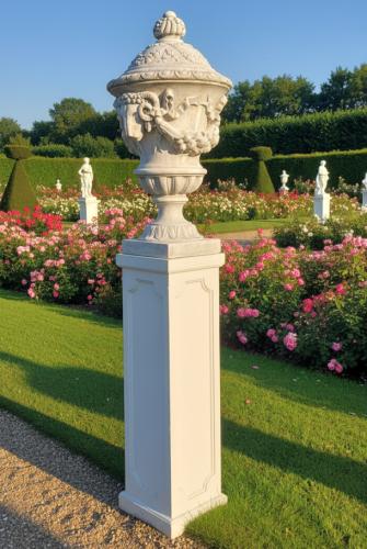Park Ziervase mit Sockel Postament