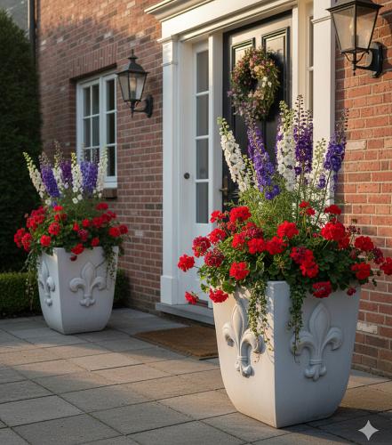 Blumenkübel aus massivem frostfestem Beton Steinguss