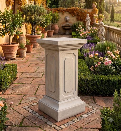Pfeiler Sockel für Gartenfiguren und Blumen Pflanzgefäße