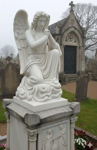Engel betend für Friedhof Grab