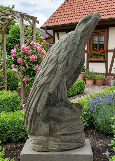 Kleine Adler Steinfigur Gartenfigur oder Innendekoration massive Beton Steinfigur