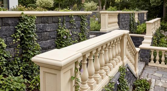 Handlauf Balustraden Geländer Mauerabdeckung Beton Weißzement 117cm
