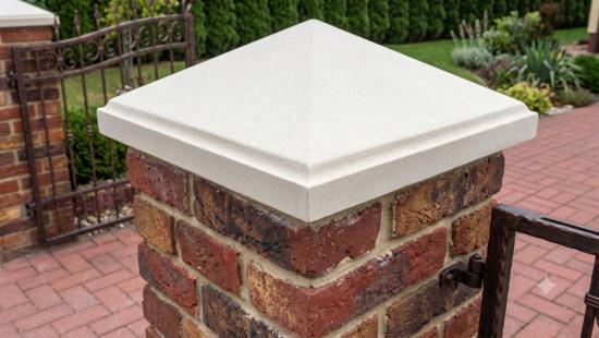 Pfeilerabdeckung Pyramidendach Pfeilerplatte Beton55x55cm