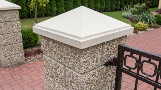 Pfeilerabdeckung Pyramidendach Pfeilerplatte Beton55x55cm