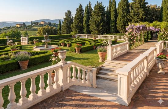Garten Balustraden Geländer weiss beton