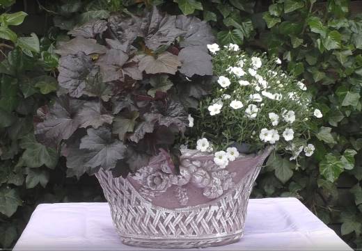 Latexform für Pflanzschale oval zum gießen von Beton Blumenkübel als dekorative Blumenschale 42cm