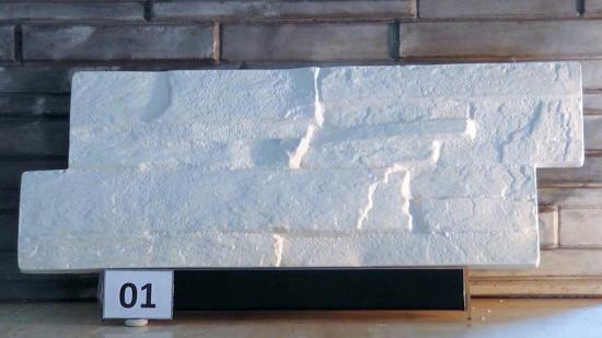 Riemchen Wandverkleidung Wandplatten Verkleidung Gips oder Weißbeton Wandverblender Steine 49x19cm