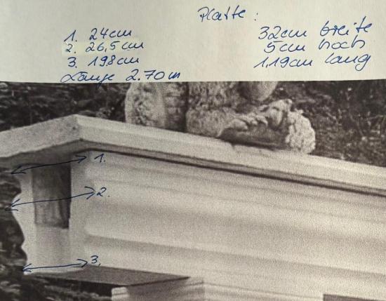 Garten Pavillion Beton Sturz Profil