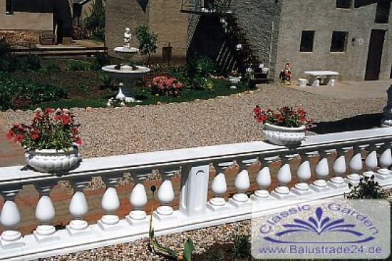 Dekobalustraden Geländer aus Weißbeton