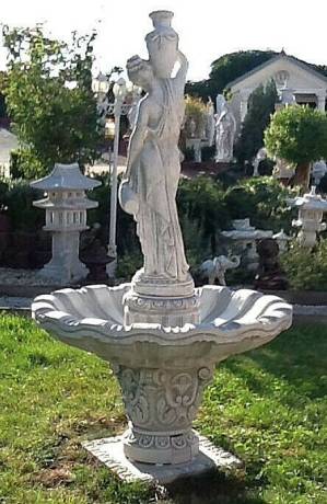 Garten Springbrunnen mit Frauenfigur Wasserträgerin