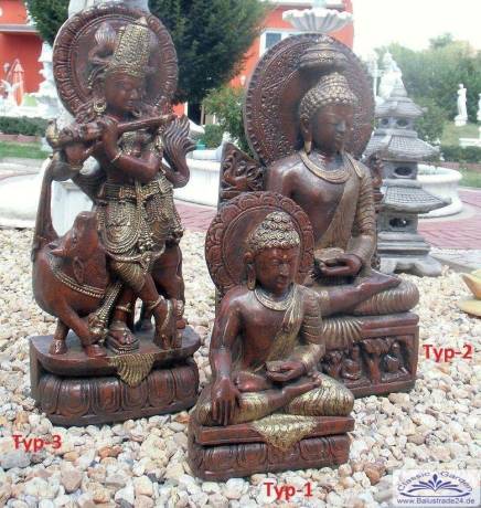 Buddhistische Tempelfiguren Buddhafiguren Tempel Tänzerin als Figurenset