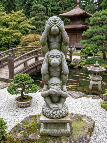 Feng Shui Garten Dekoration Drei Affen Figur