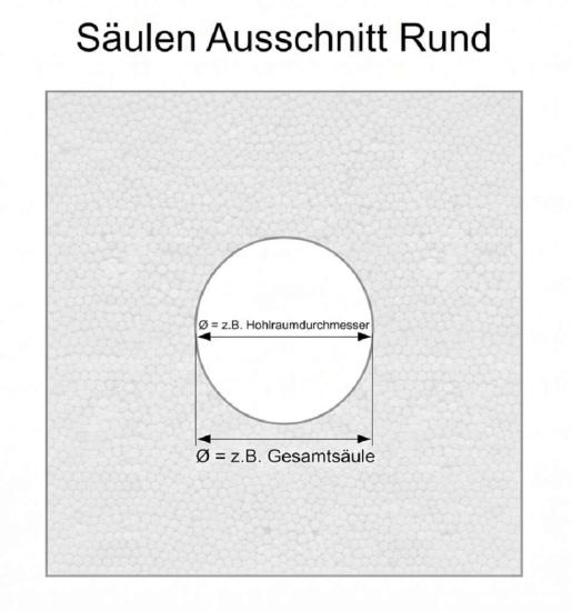 Preview: Säule Eckig Ausschnit Rund