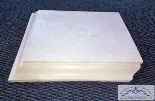 bossenstein eckplatte aus weißem beton