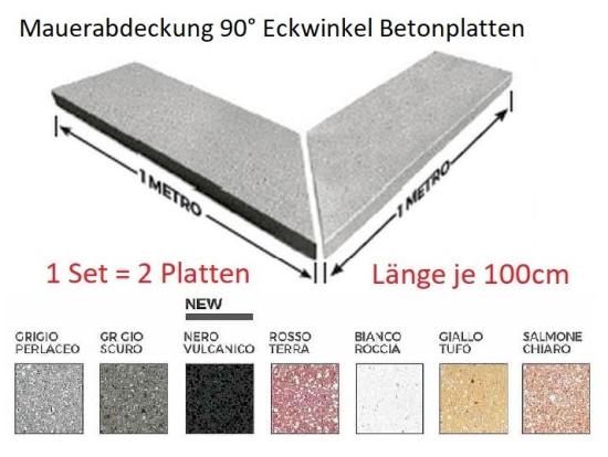 flache Mauer Abdeckplatte Eckwinkel