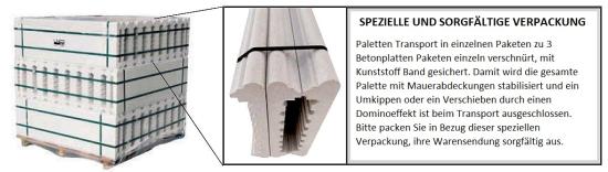 Kopfplatten zu Mauerabdeckungen Evolution System Marmorbeton Betonplatten 20cm lang in 10 Breiten 7 Farben lieferbar