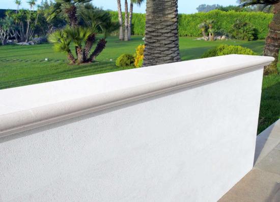 Kopfplatten zu Mauerabdeckungen Evolution System Marmorbeton Betonplatten 20cm lang in 10 Breiten 7 Farben lieferbar