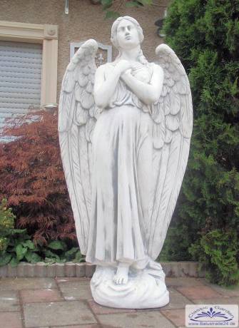 Engelflügel steinfigur als gartendeko figur