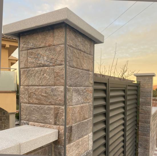 Pfeiler Abdeckplatten zu Evolution Mauerabdeckungen Marmorbeton Betonplatten 4 Größen 7 Farben lieferbar