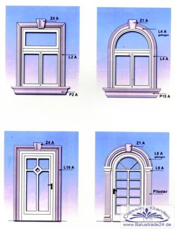 Fenster Fassadenverzierung mit Stuck Styropor Profilen