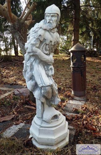 Gartenfigur Schachfigur Bauer Skulptur Steinfigur Bogenschütze Figur 80cm BAD-459