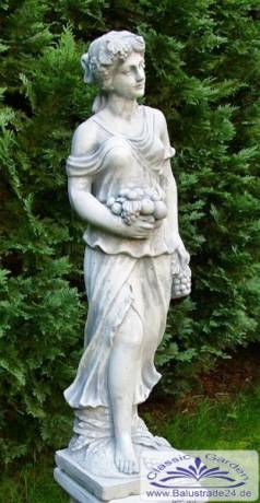 BAD-0105 Gartenfigur aus 4 Jahreszeiten III Herbst Parkfigur Steinfigur aus Weißbeton Steinguss Figur 100cm 58kg