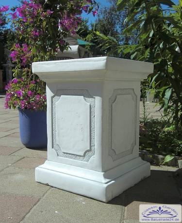 S615 großer Sockel quadratisch 50cm 87kg für Gartenfigur Skulptur Steinfigur Pflanzgefäß Vase Amphore als Gartendeko