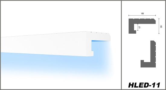 HLED-11 LED Lichtleiste XPS Styropor Wandprofil