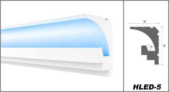 HLED-5 LED Lichtprofil Styropor Leisten