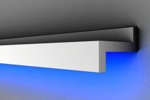 HEXIMO LED Schattenfugen Profil Stuckleisten, indirekte Beleuchtung XPS  Styropor Trockenbau Decke