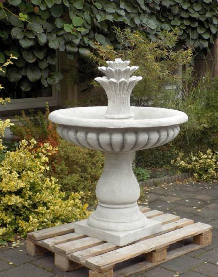 Garten Springbrunnen mit Steinblume 132cm