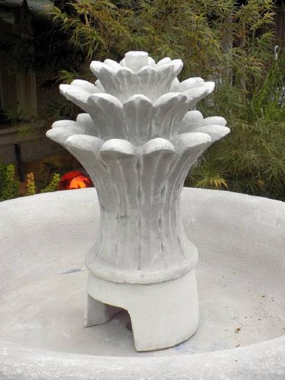 Garten Springbrunnen mit Steinblume 132cm